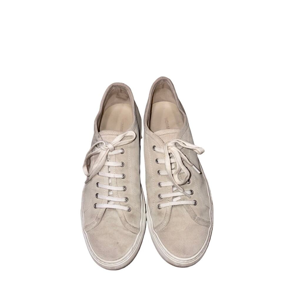 Woman by Common Projects Beige Cream Suede Sneakers Size: EU 39/ US 9